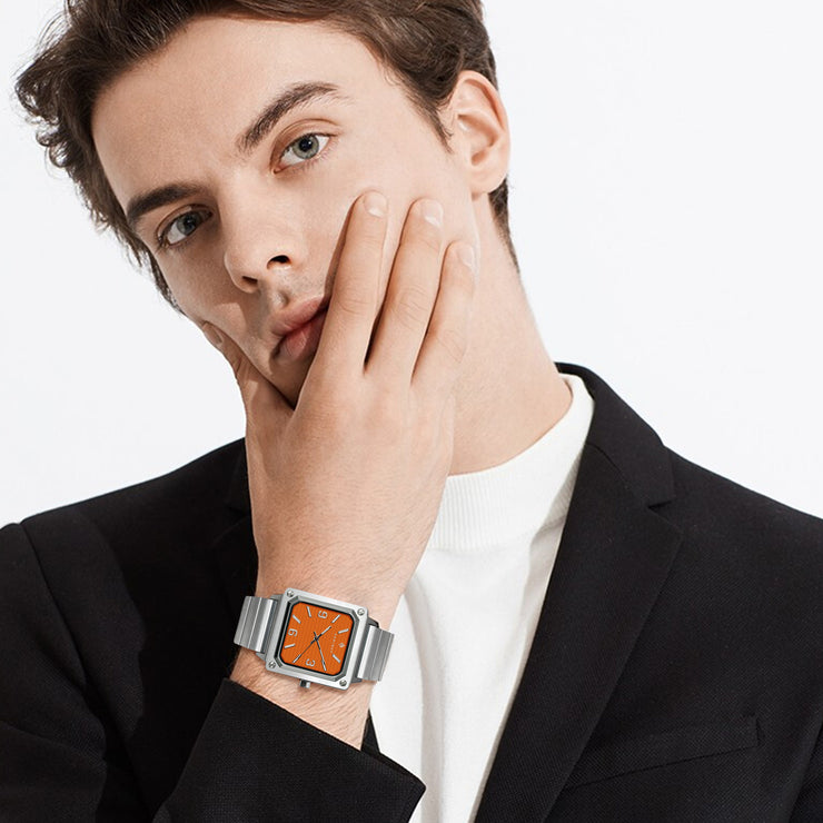 Men Watch Waterproof Stainless Steel Watch For Men Analog Chronograph Fashion Watch, Easy Read Men Dress Watch Luminous Watch Elegant Gift